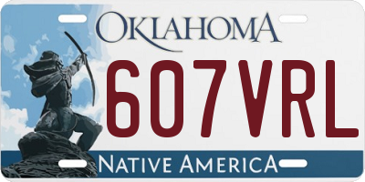 OK license plate 607VRL