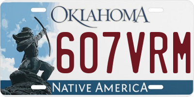 OK license plate 607VRM
