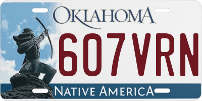 OK license plate 607VRN