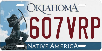 OK license plate 607VRP