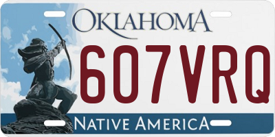 OK license plate 607VRQ
