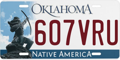 OK license plate 607VRU