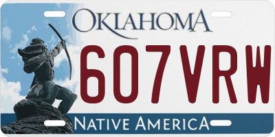 OK license plate 607VRW