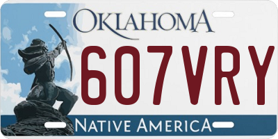 OK license plate 607VRY