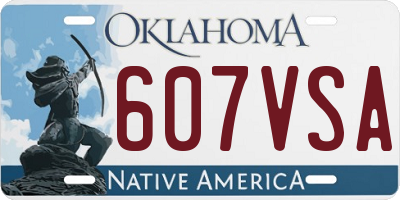 OK license plate 607VSA