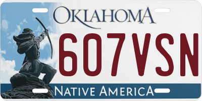 OK license plate 607VSN