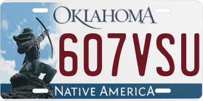 OK license plate 607VSU