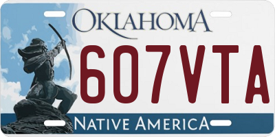 OK license plate 607VTA