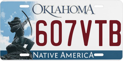 OK license plate 607VTB