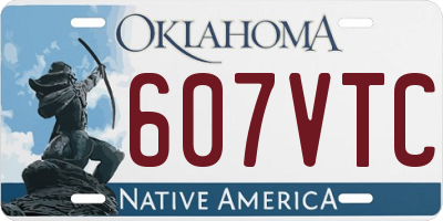 OK license plate 607VTC