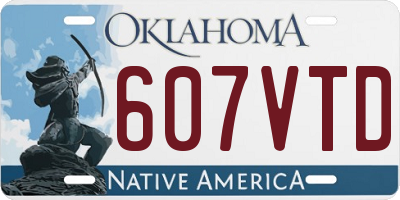 OK license plate 607VTD