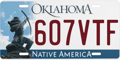 OK license plate 607VTF