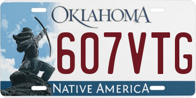 OK license plate 607VTG