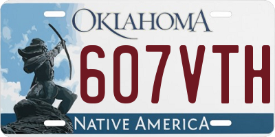 OK license plate 607VTH
