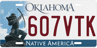 OK license plate 607VTK
