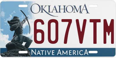 OK license plate 607VTM