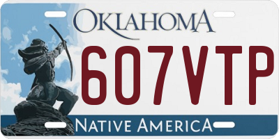 OK license plate 607VTP