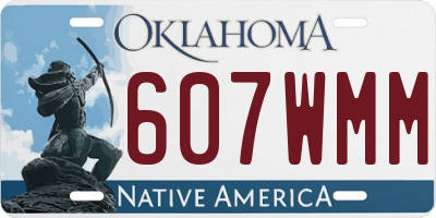 OK license plate 607WMM