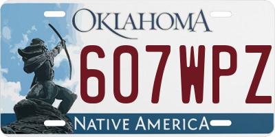 OK license plate 607WPZ