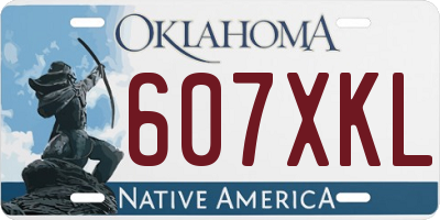 OK license plate 607XKL