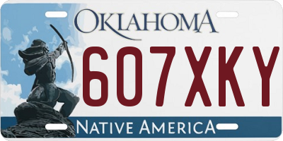 OK license plate 607XKY