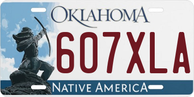 OK license plate 607XLA