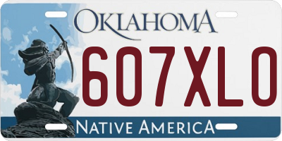OK license plate 607XLO
