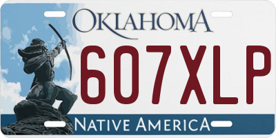 OK license plate 607XLP