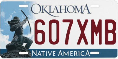 OK license plate 607XMB