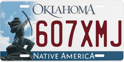 OK license plate 607XMJ