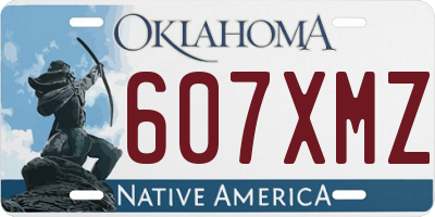 OK license plate 607XMZ