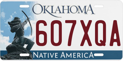 OK license plate 607XQA
