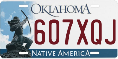 OK license plate 607XQJ