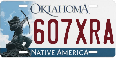 OK license plate 607XRA