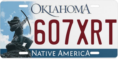 OK license plate 607XRT