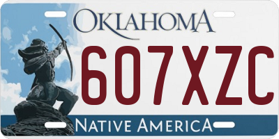OK license plate 607XZC