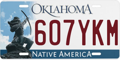 OK license plate 607YKM