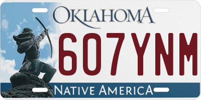 OK license plate 607YNM