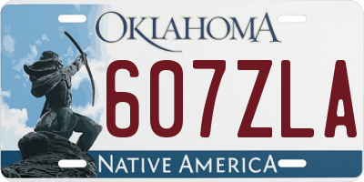 OK license plate 607ZLA