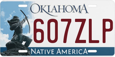 OK license plate 607ZLP