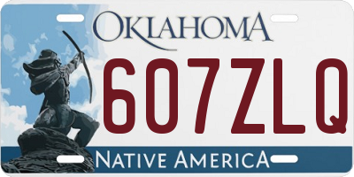 OK license plate 607ZLQ