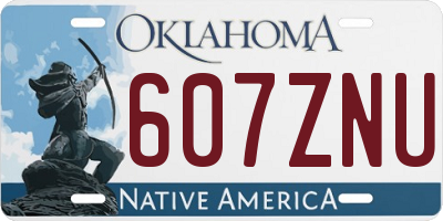 OK license plate 607ZNU