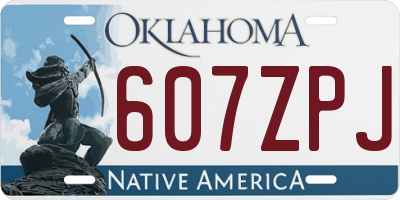 OK license plate 607ZPJ