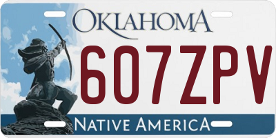 OK license plate 607ZPV