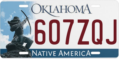 OK license plate 607ZQJ