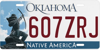 OK license plate 607ZRJ