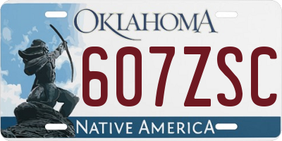 OK license plate 607ZSC