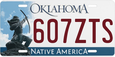 OK license plate 607ZTS