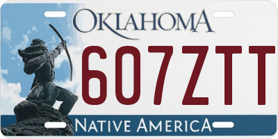 OK license plate 607ZTT