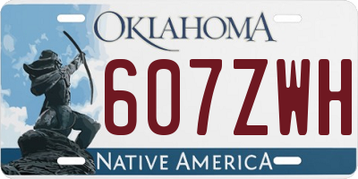 OK license plate 607ZWH